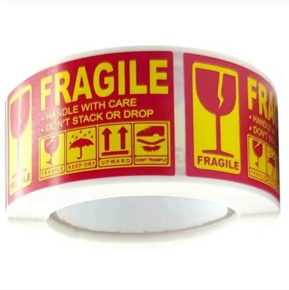 600 Stickers Fragile stickers roll, Do not Bend